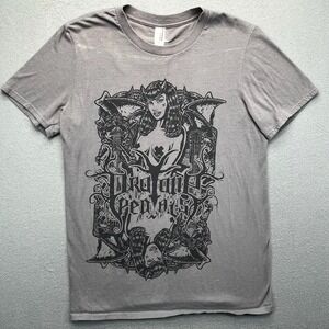 She Devil Alt Goth Graphic Tee Cotton Gray Size S Lowbrow Tattoo Art Darkwear